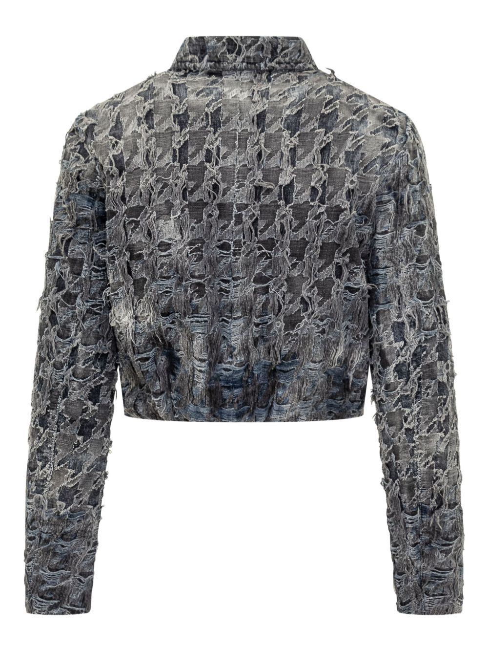 frayed denim jacket - 2