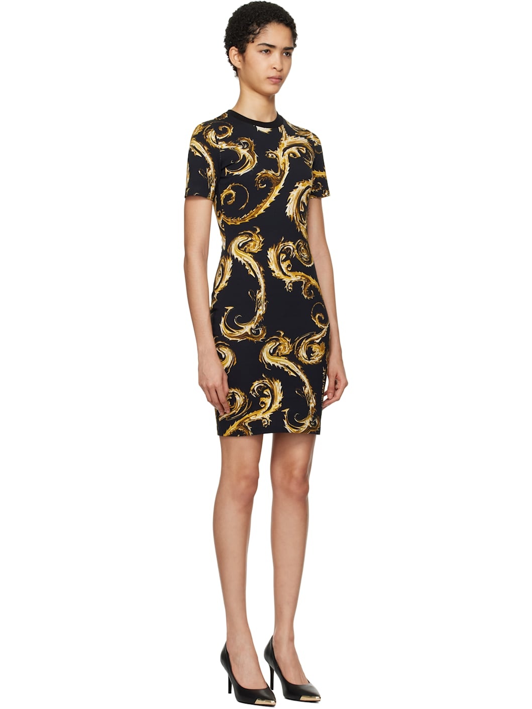 Black Chromo Couture T-Shirt Minidress - 2