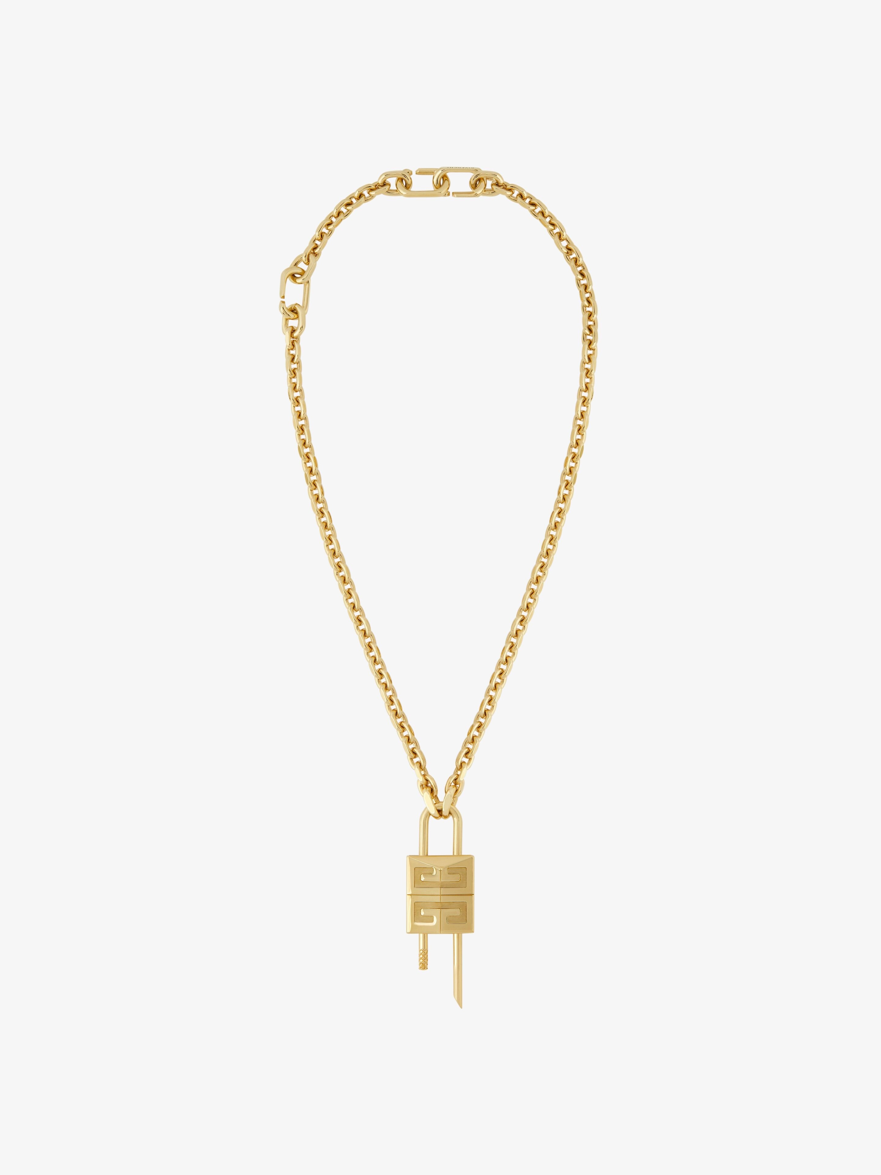 SMALL LOCK NECKLACE IN METAL 1