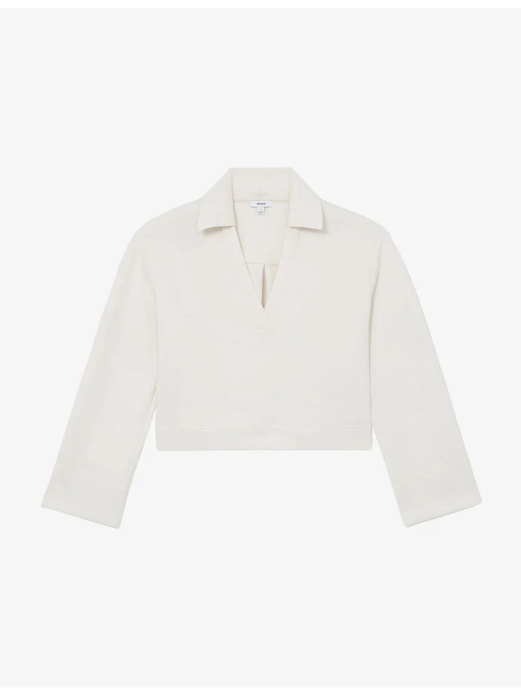 Bea Premium Interlock Open-Collar Sweatshirt - 1