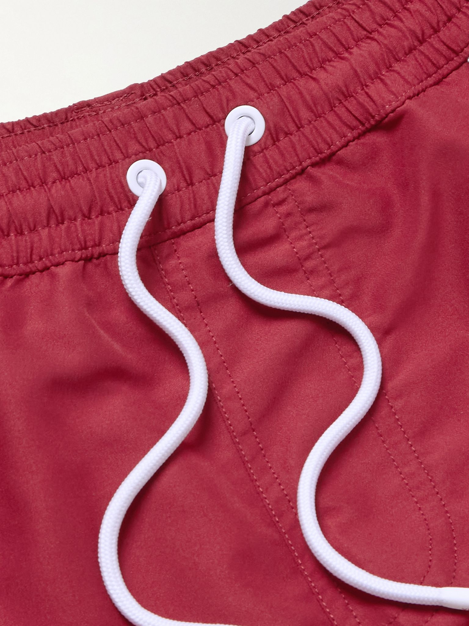Bay Straight-Leg Mid-Length Swim Shorts Red - 5