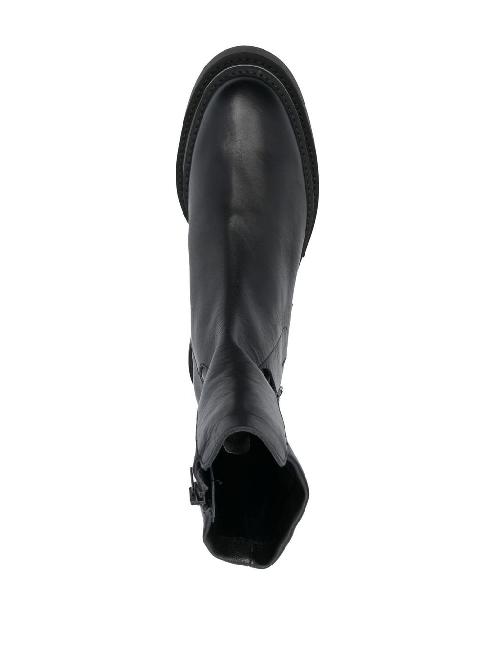 platform sole leather ankle boots - 4
