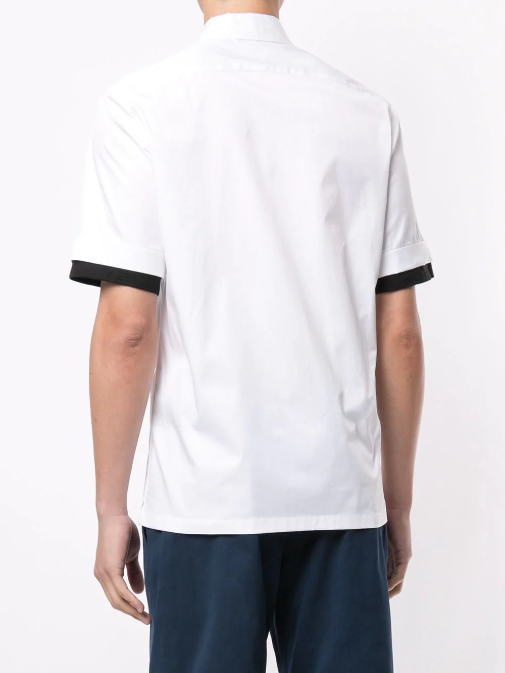 contrasting trim short-sleeve shirt - 4