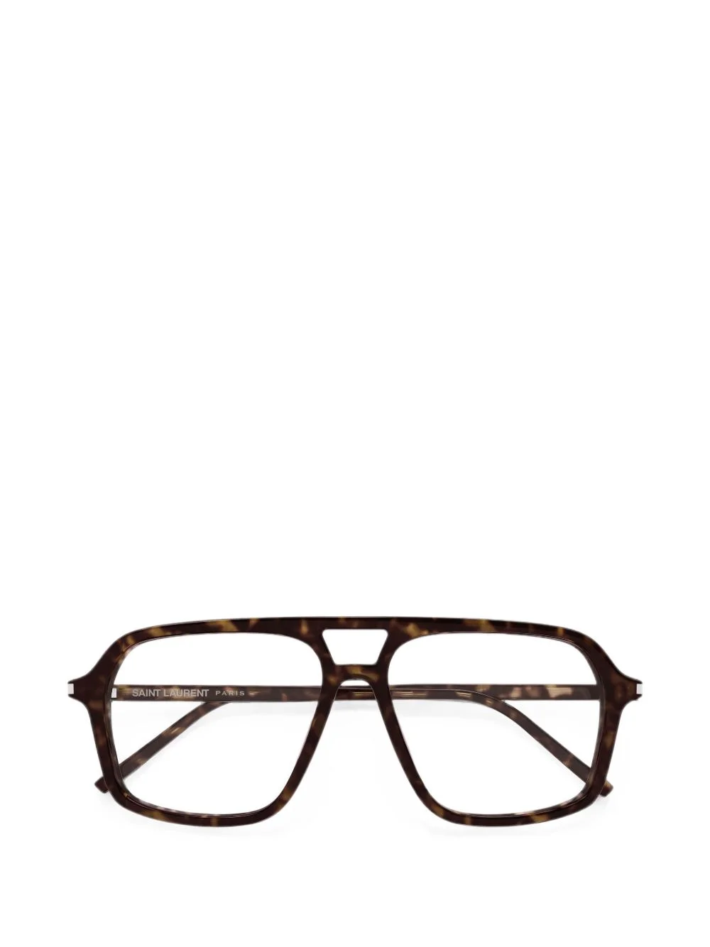 tortoiseshell-effect square-frame glasses - 1
