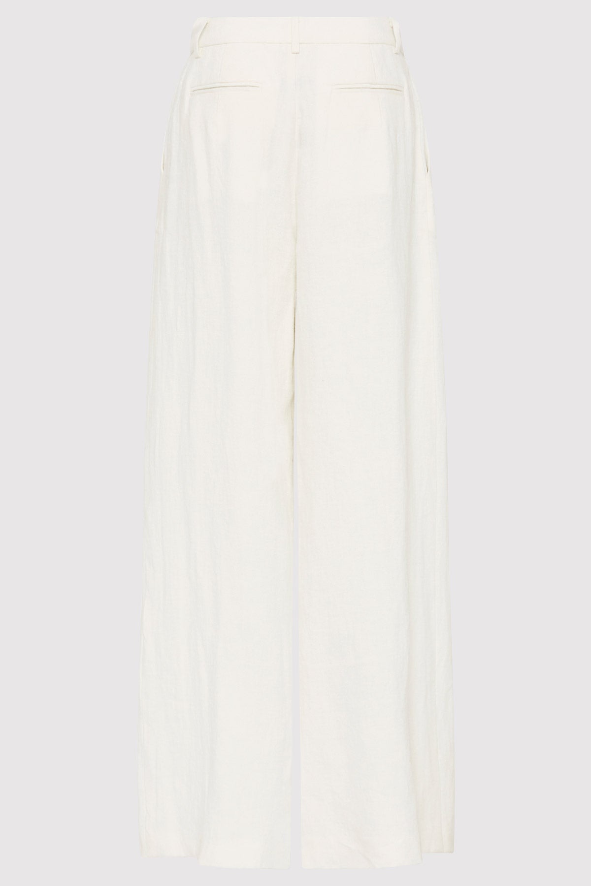 Tailored Linen Pants - Ivory - 8