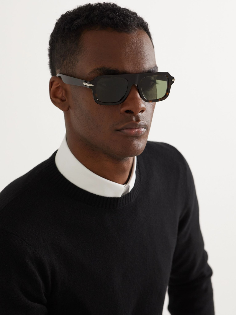 Dior DiorBlackSuit N2I Square-Frame Tortoiseshell Acetate Sunglasses Tortoiseshell outlook