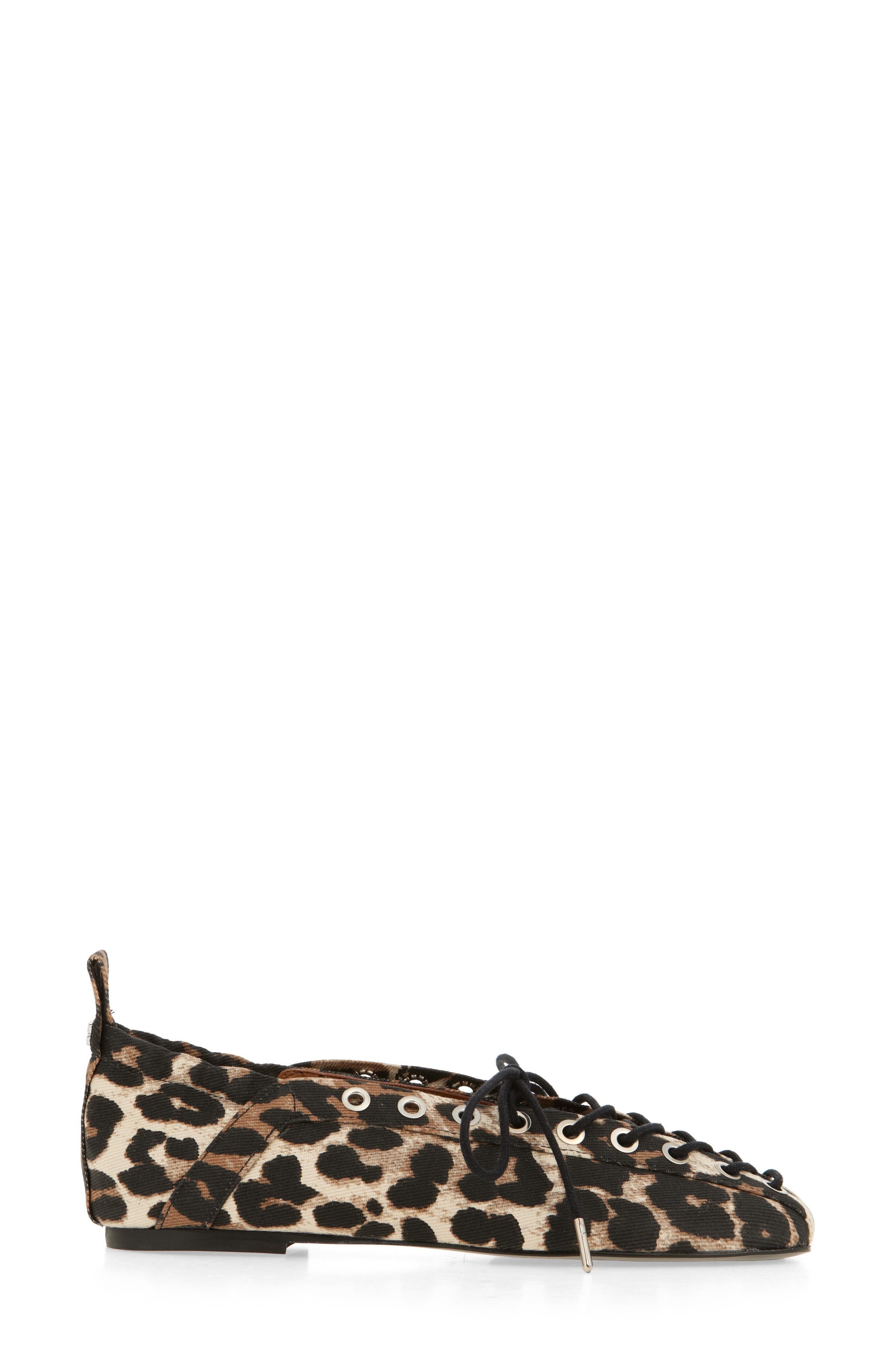 Ganni Ghillie Ballerina Flat in Leopard at Nordstrom - 3