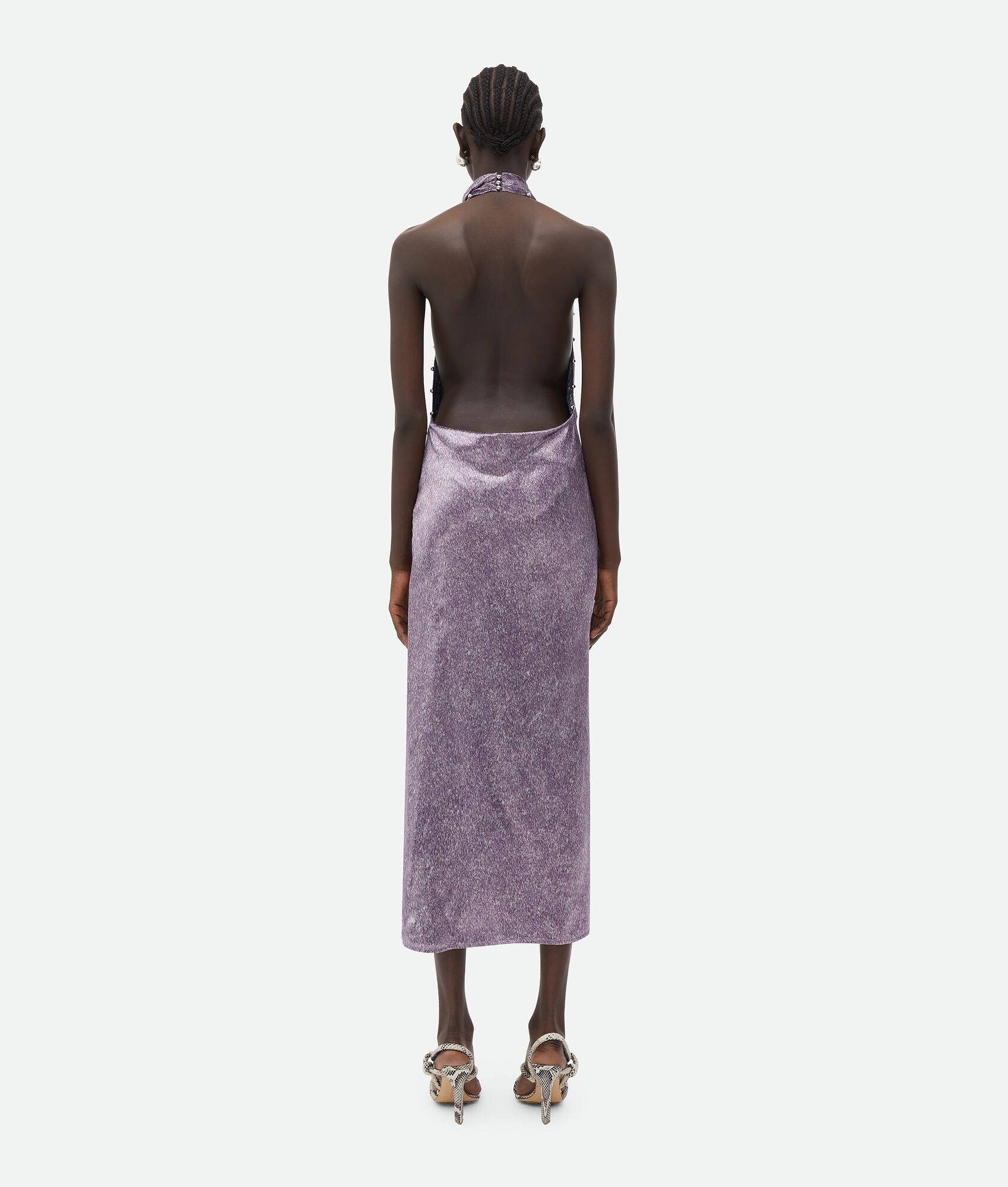 Beaded Cupro Midi Dress - 3