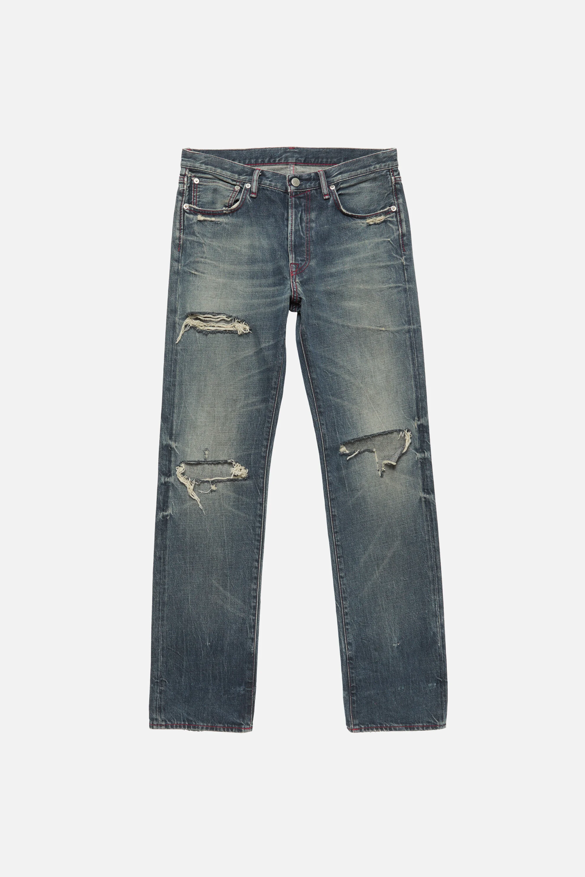 Re-edition worn jeans - 1996M - Mid Blue - 1