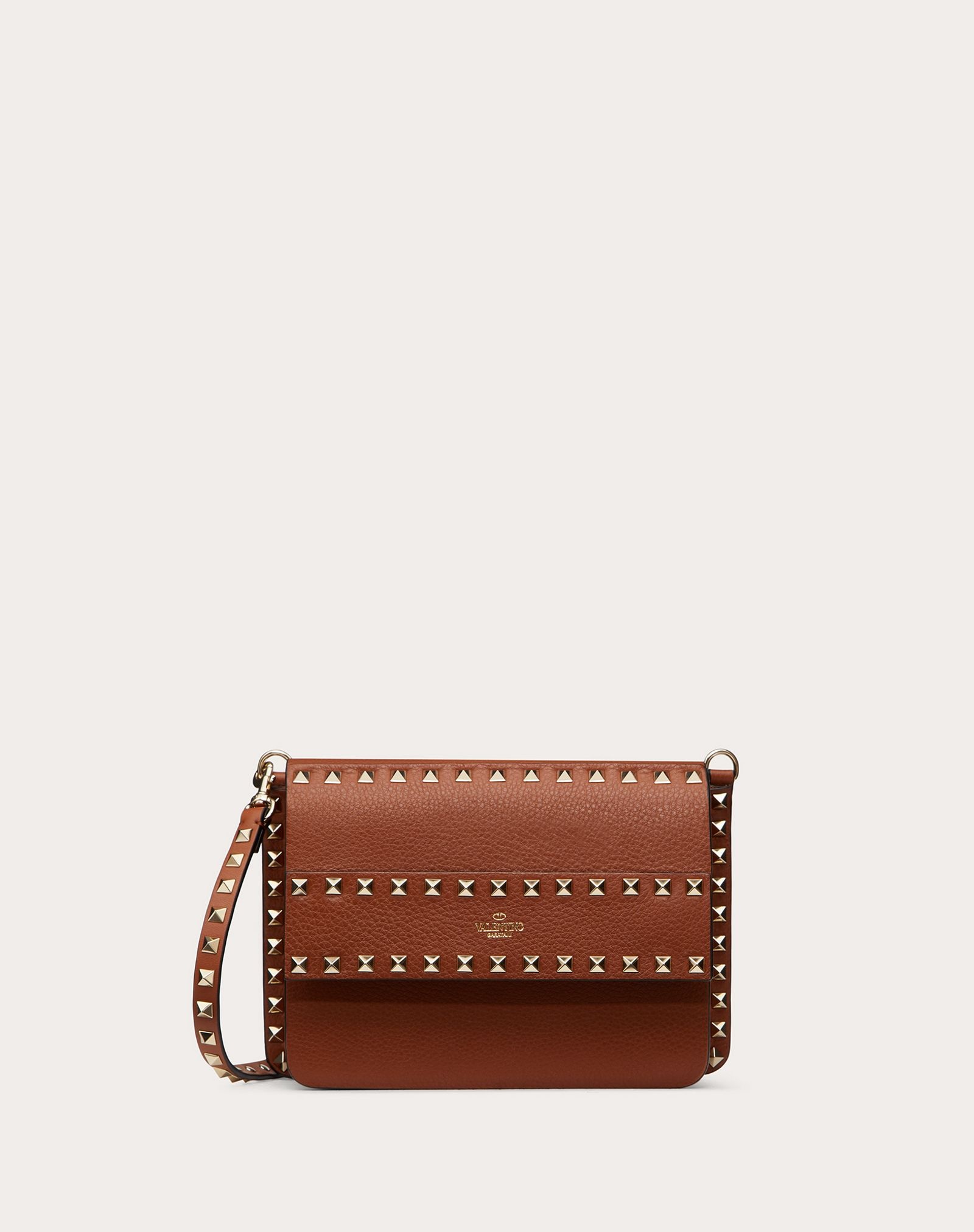 Small Rockstud Grainy Calfskin Crossbody Bag - 1