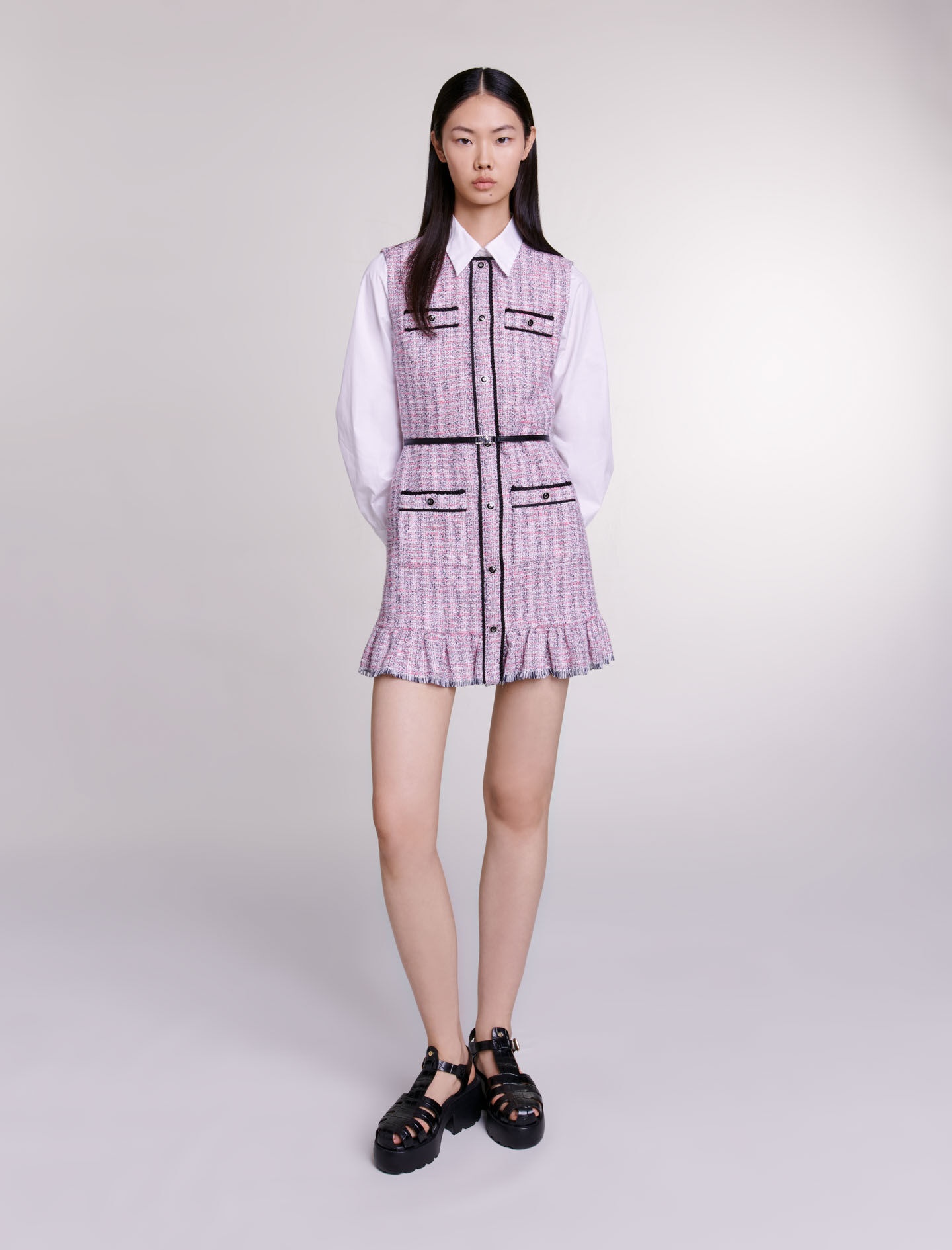 Tweed 2-in-1 short dress - 2