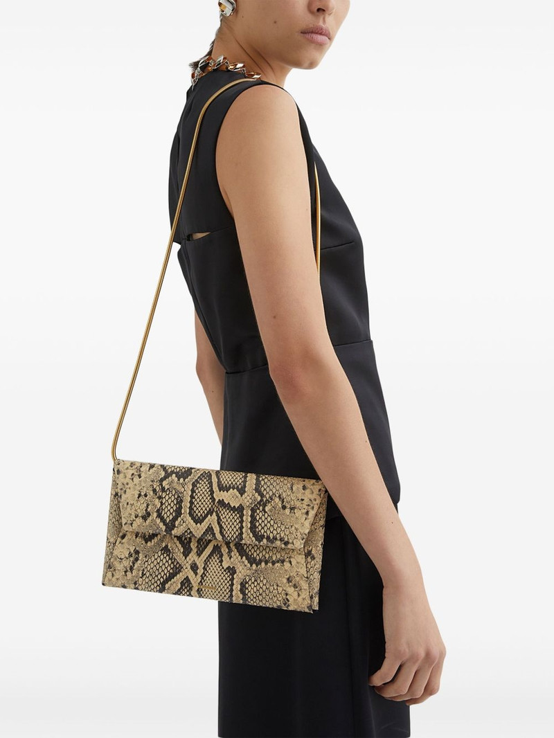 Jil Sander small snakeskin-print folded bag outlook