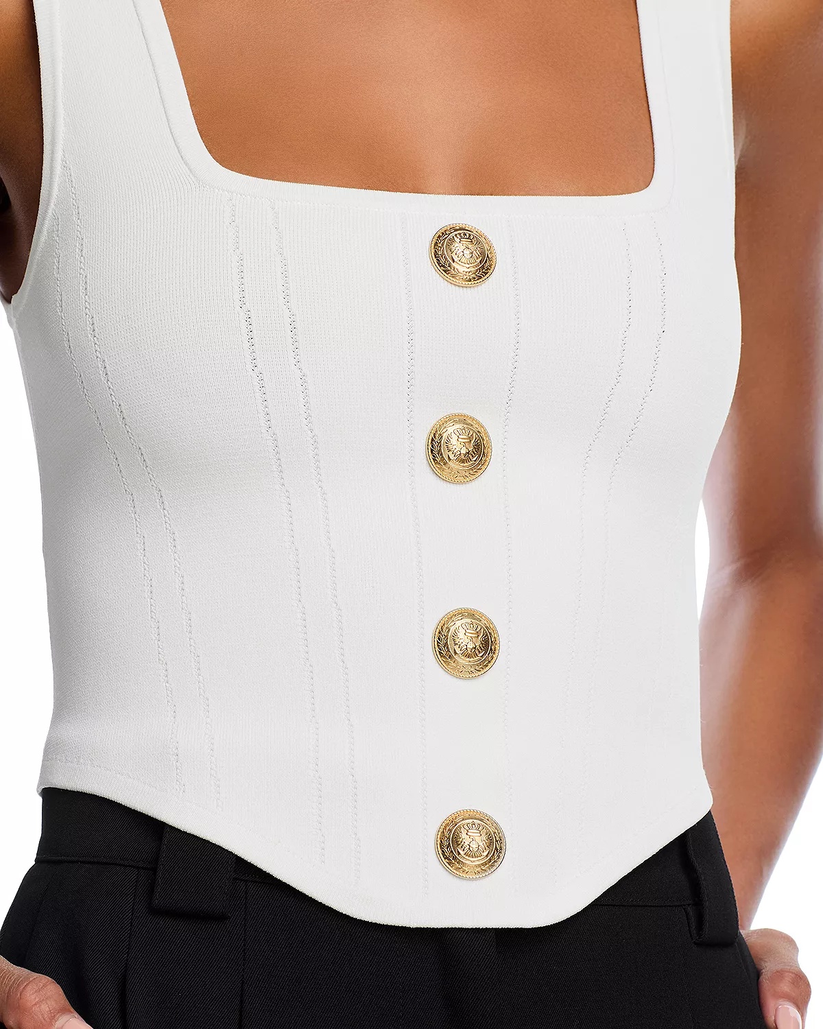 Saga Square Neck Knut Corset Top - 5