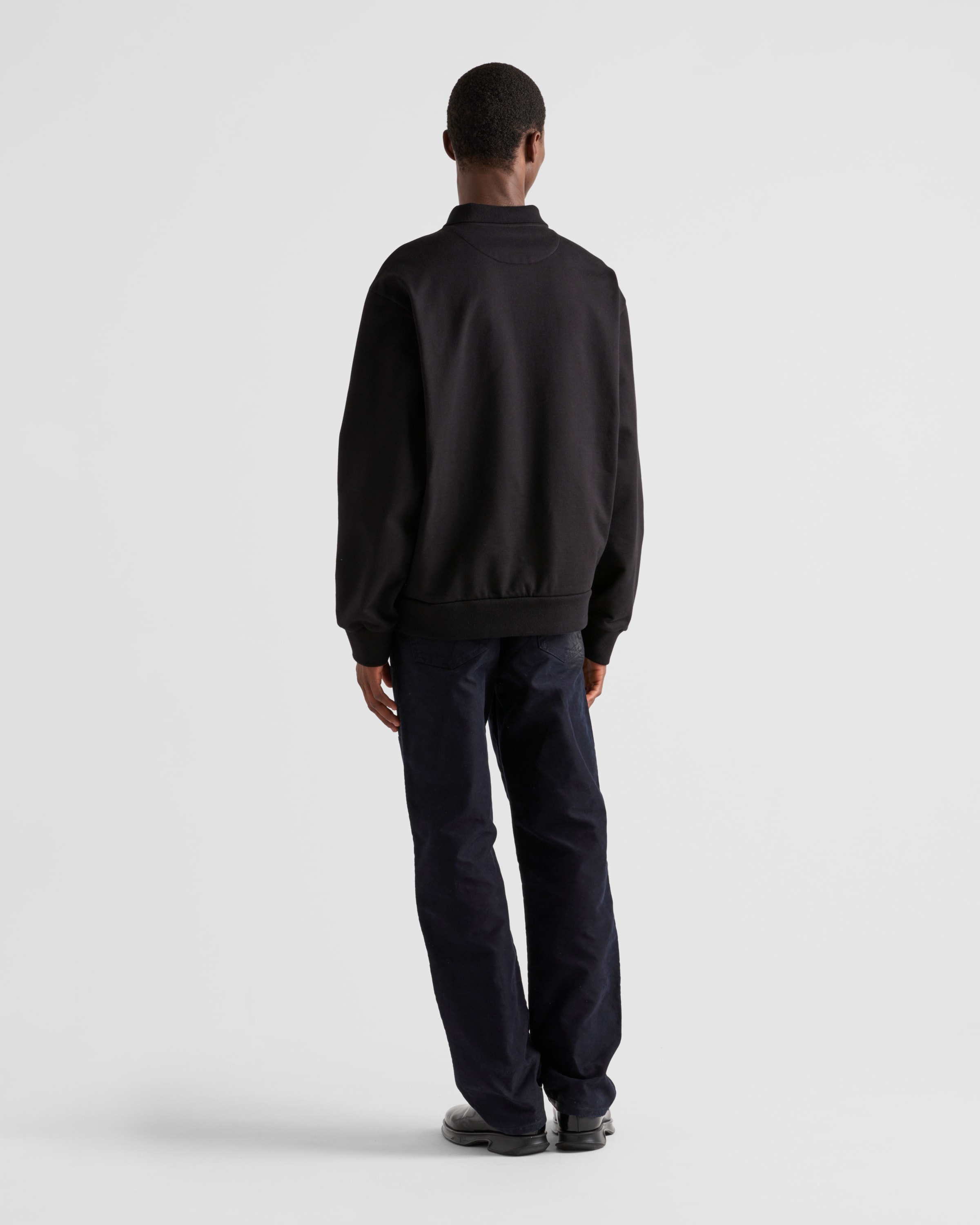 Long-sleeved cotton polo shirt - 5