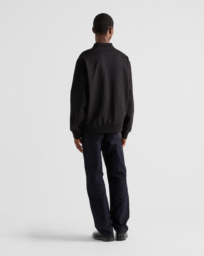 Long-sleeved cotton polo shirt 5