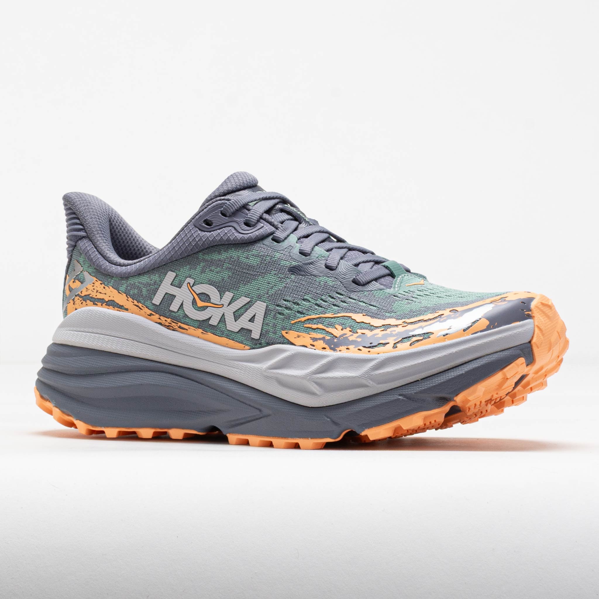 HOKA Stinson 7 Women's Grey Skies/Pale Tangerine - 5