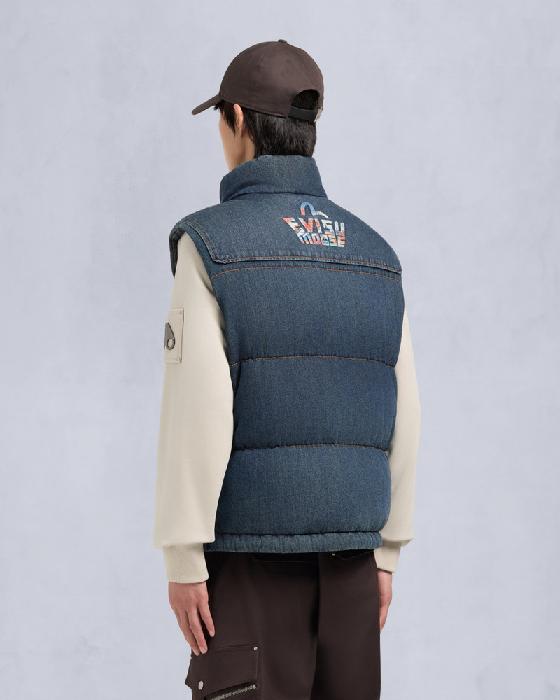 EVISU X MOOSE DENIM EVEREST PUFFER VEST 4