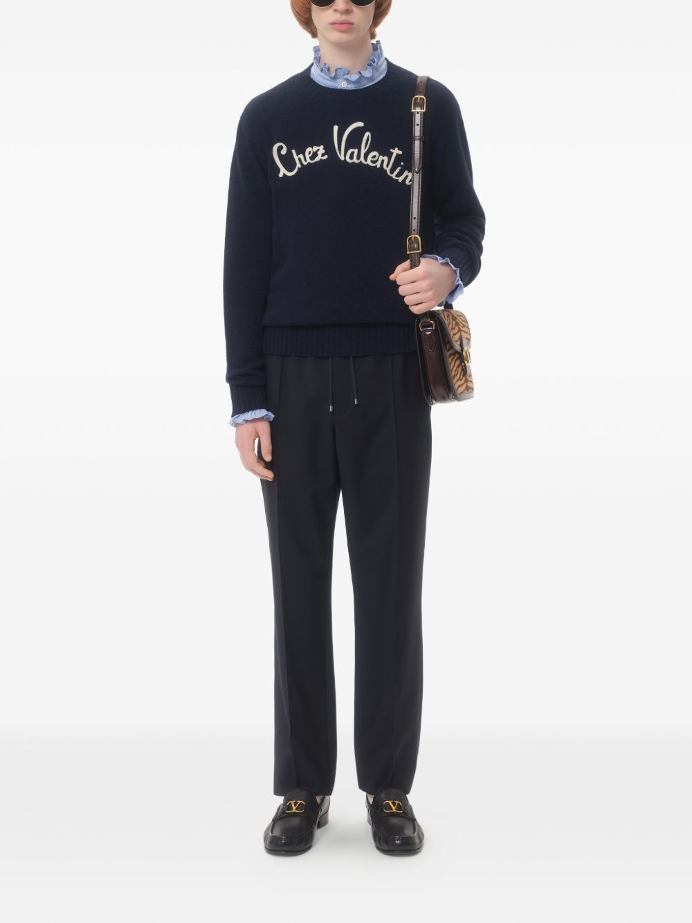 drawstring-waist tapered trousers - 2