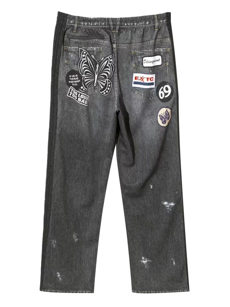 NEEDLES patch-detailing track jeans outlook