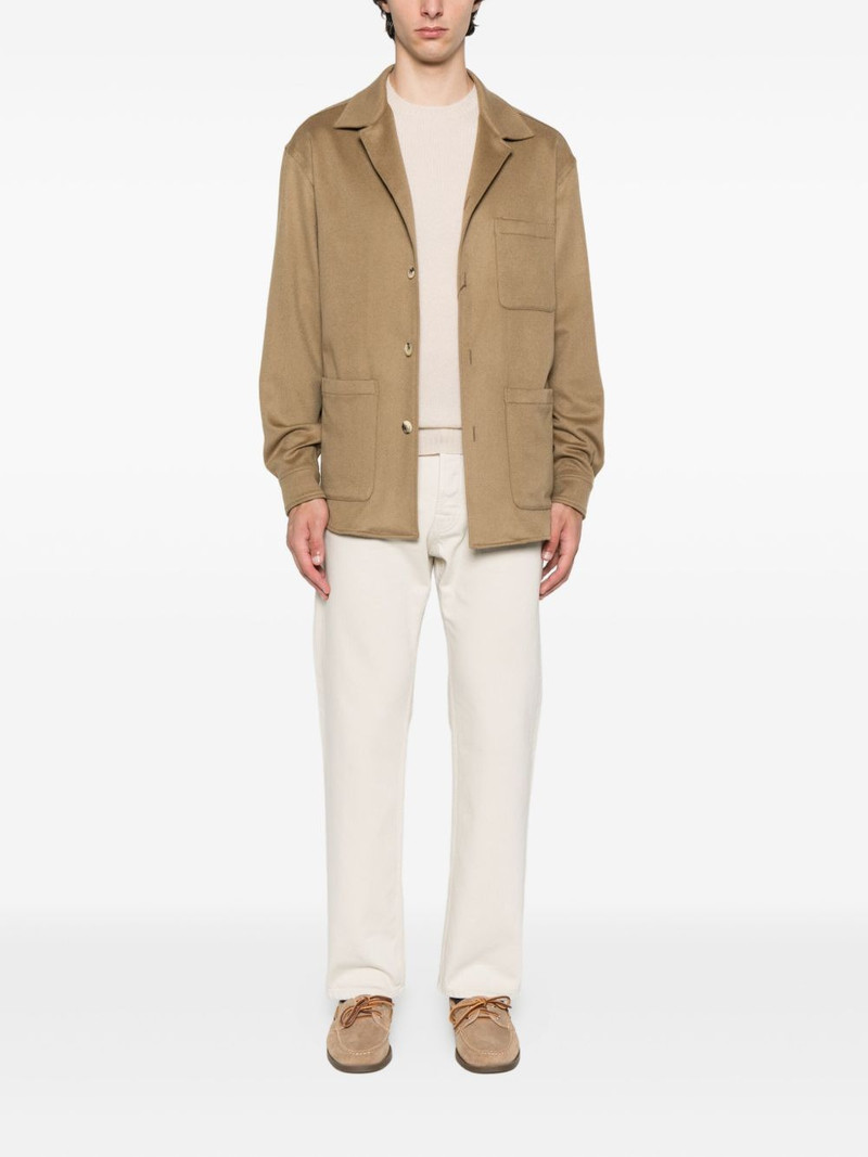 Canali patch-pocket buttoned shirt jacket outlook