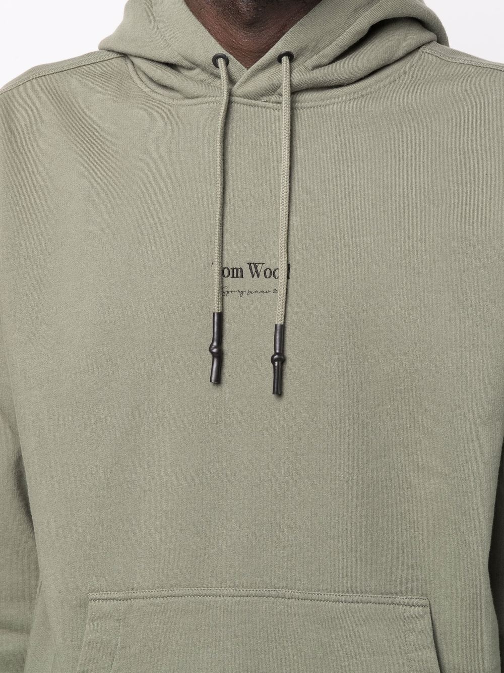 logo-print drawstring hoodie - 5
