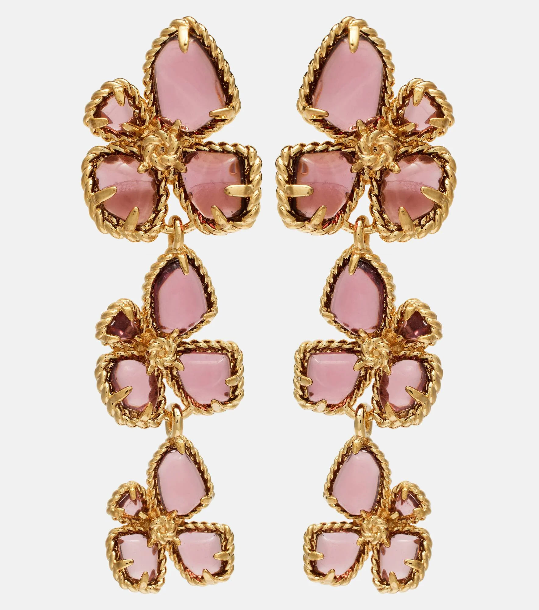Bloom Large embellished drop earrings - 1