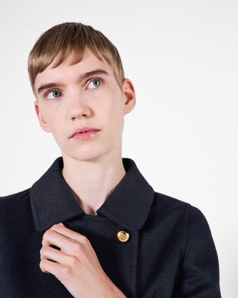 Double-breasted cashgora coat 4