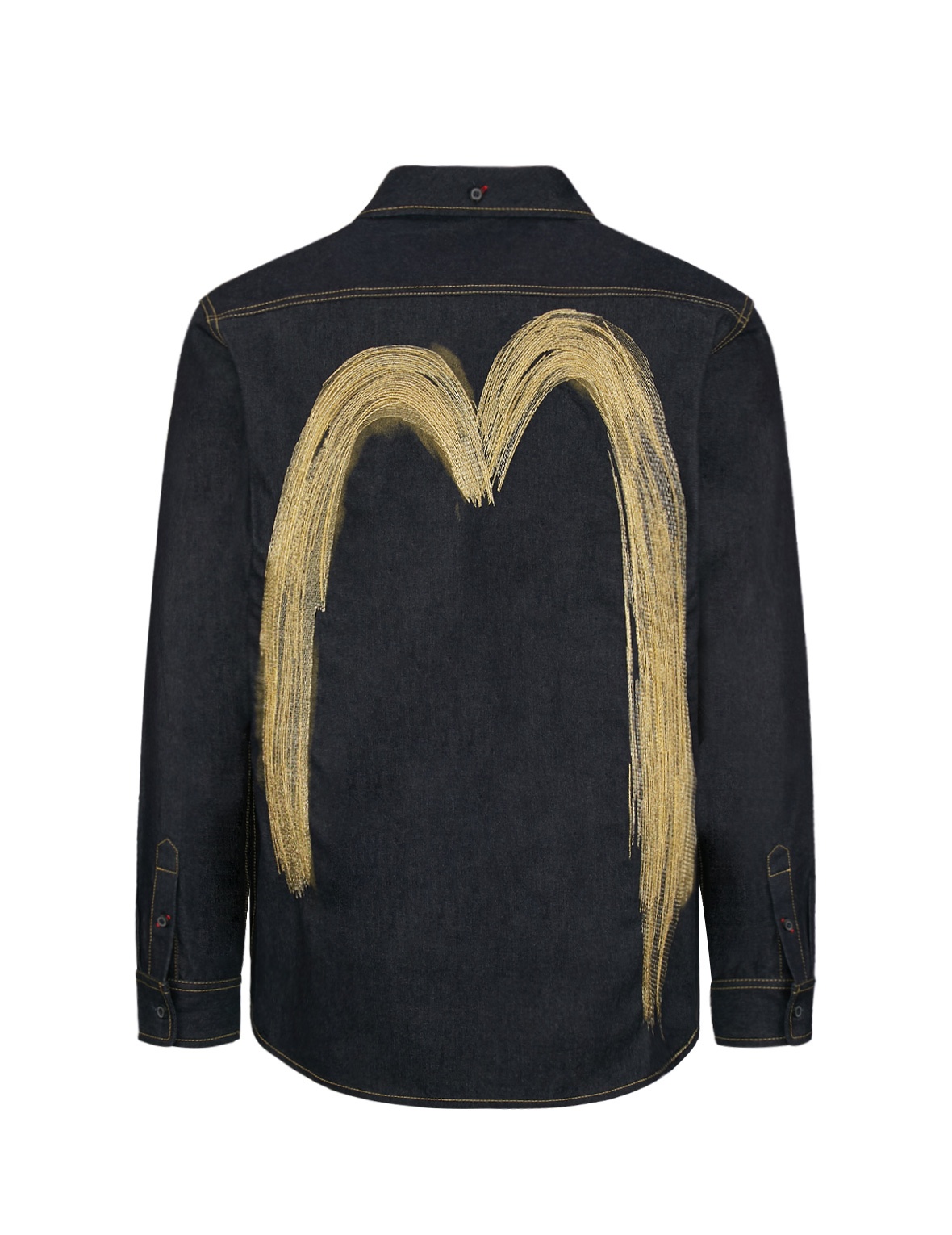 INK-LIKE EFFECT DAICOCK EMBROIDERED DENIM SHIRT - 2