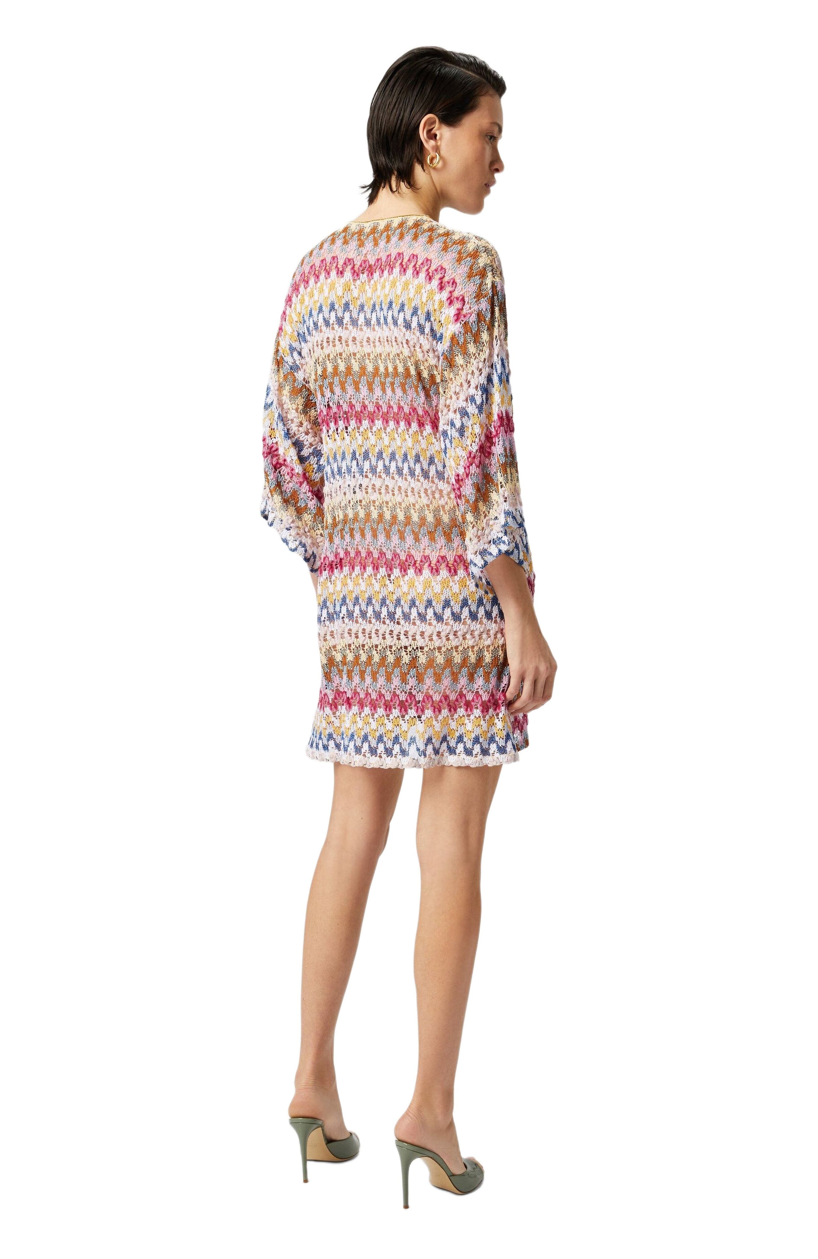 Missoni Short Cover-up Caftan In Lamé Viscose Lace in Multicoloured 1 at Nordstrom - 3