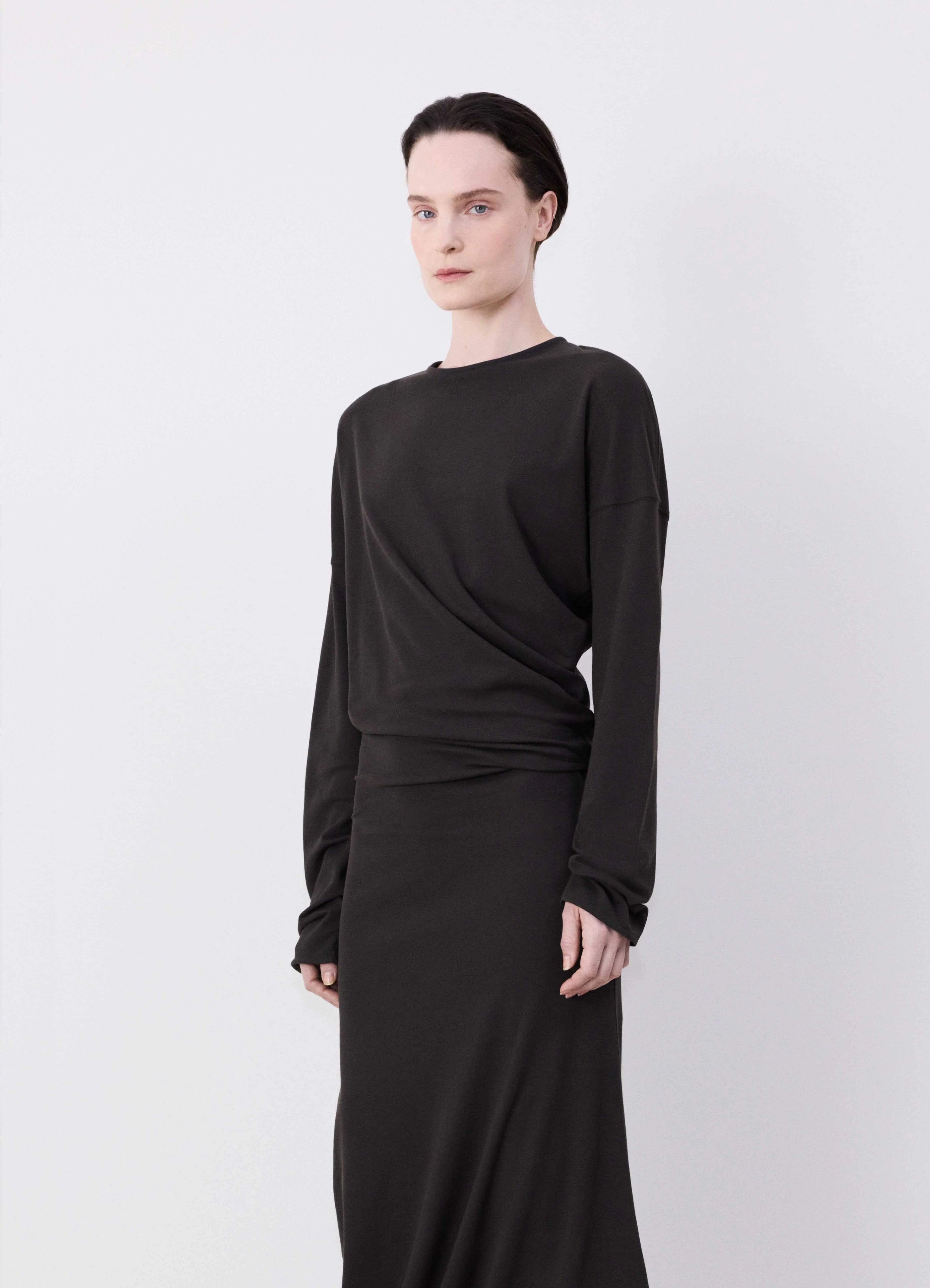 LONG SLEEVE TWISTED DRESS - 3