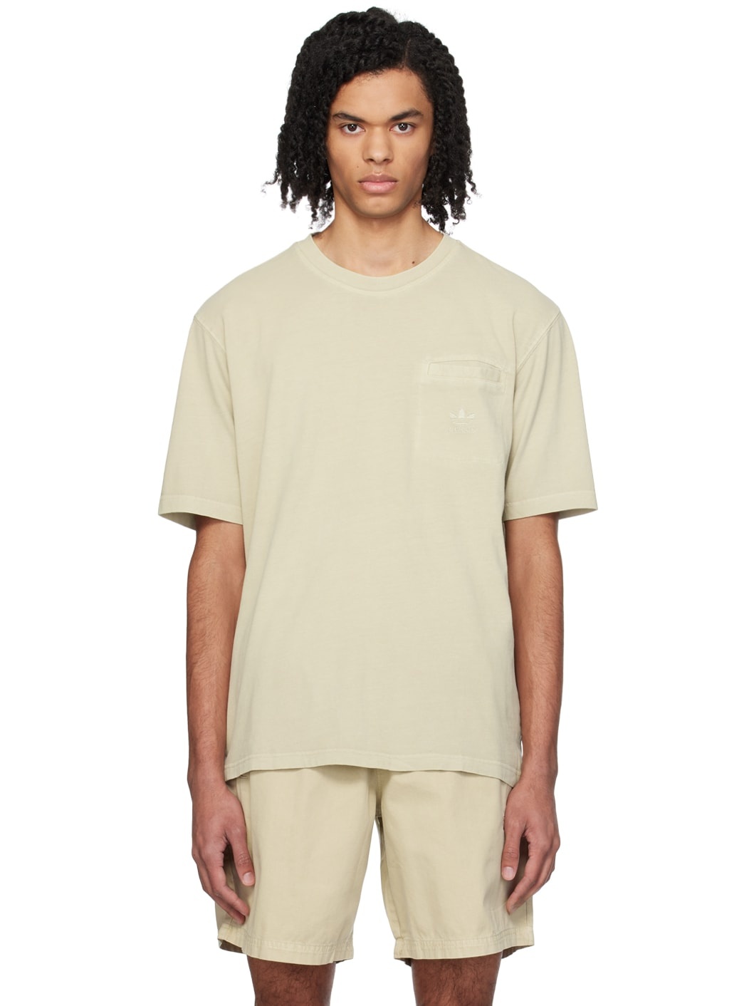 Beige Pocket T-Shirt - 1