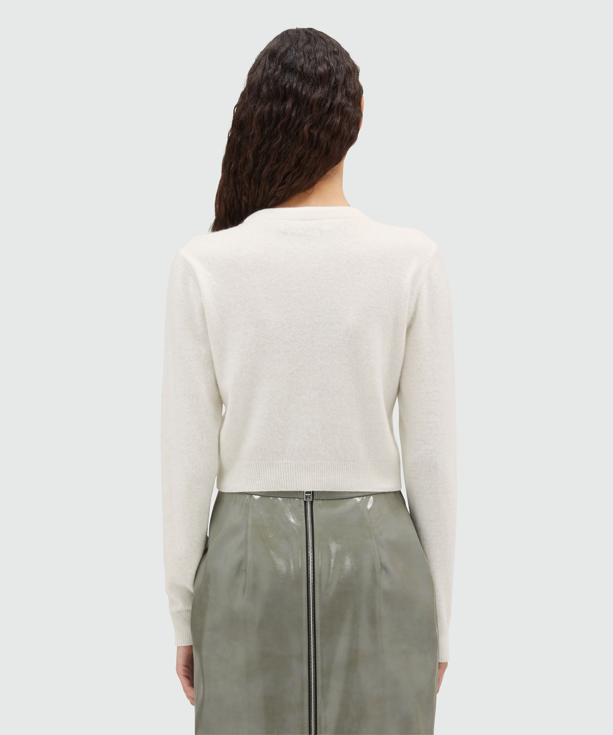 Blended wool cardigan with embroidery - 3
