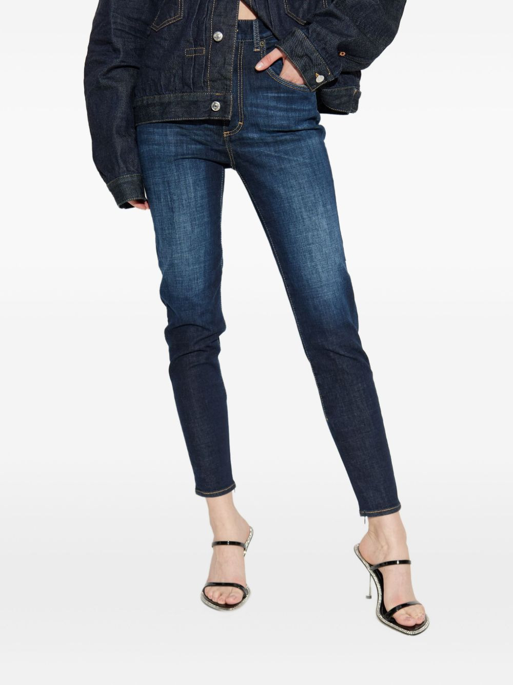 logo-plaque jeans - 3
