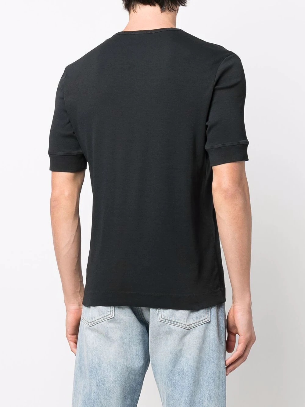 ribbed stretch-cotton T-shirt - 4