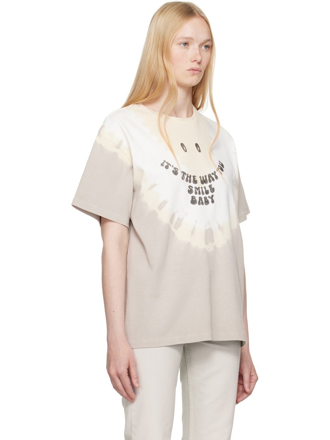 Gray & Off-White Interlock Cotton Jersey T-shirt - 2