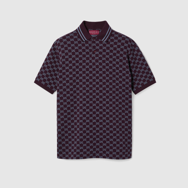 GG cotton piquet jacquard polo shirt 1