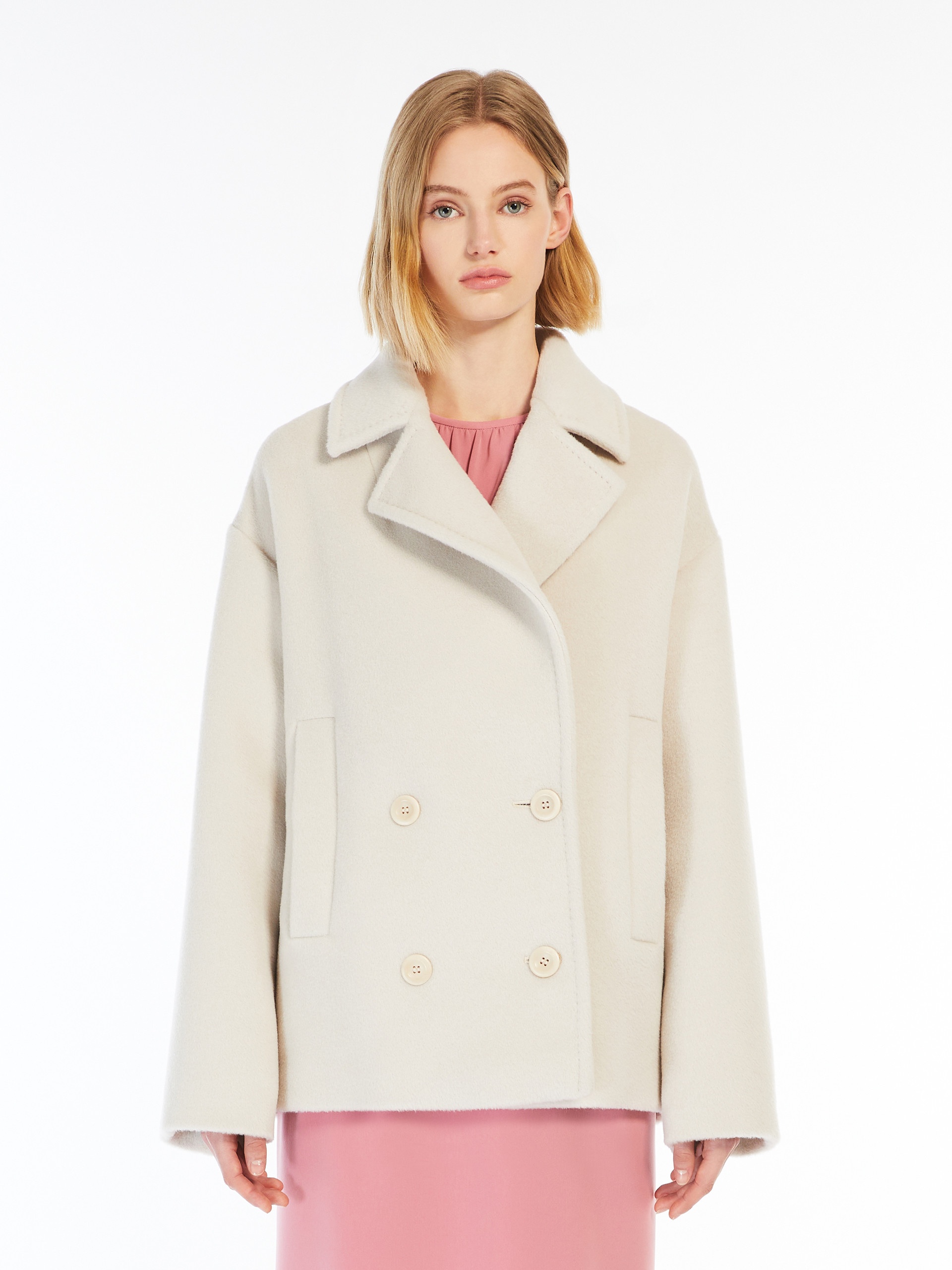 FILOVIA Wool and alpaca pea coat - 3