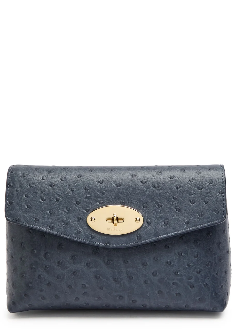Mulberry Darley Ostrich-embossed Leather Pouch - 1