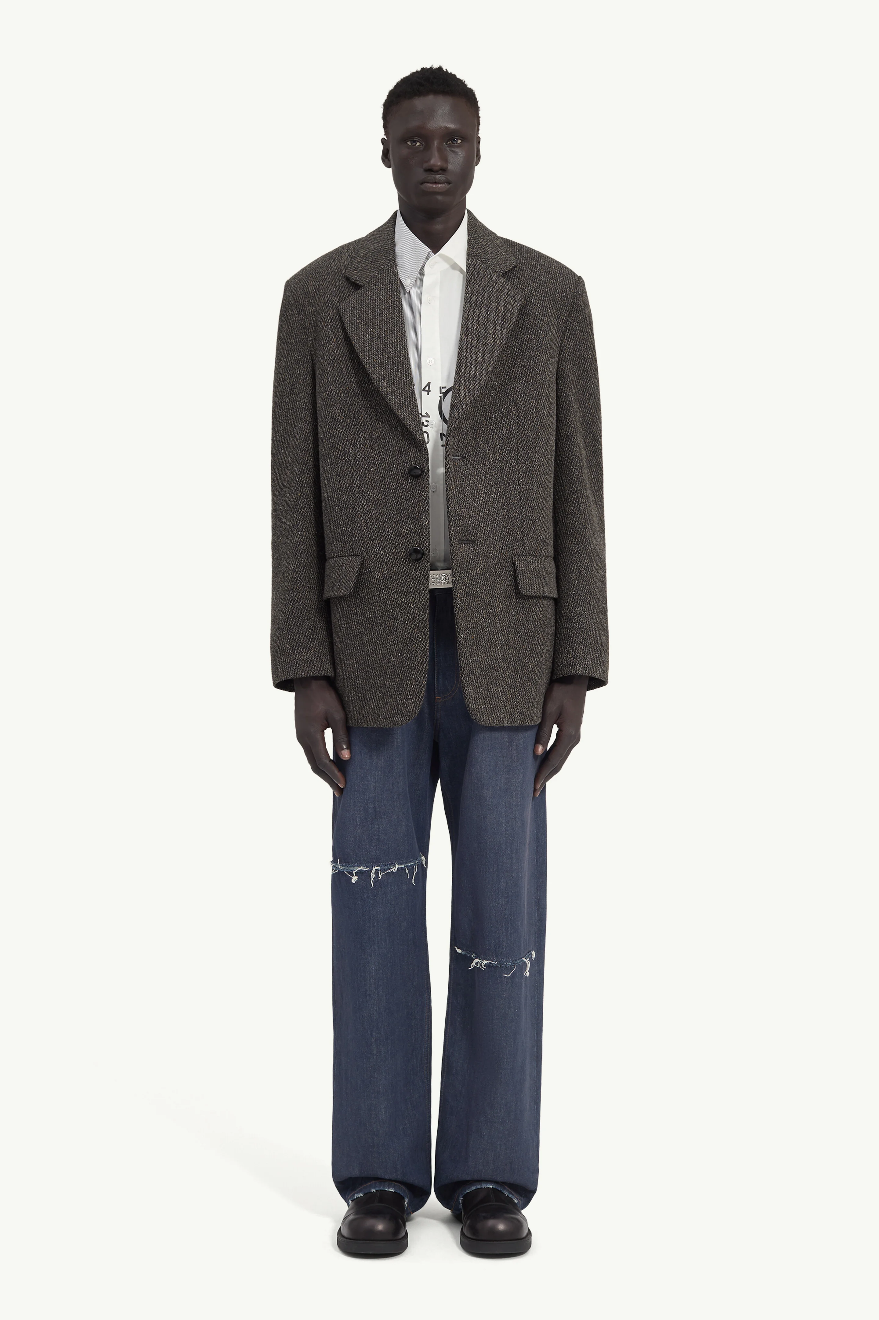 Wool tweed suit jacket - 1