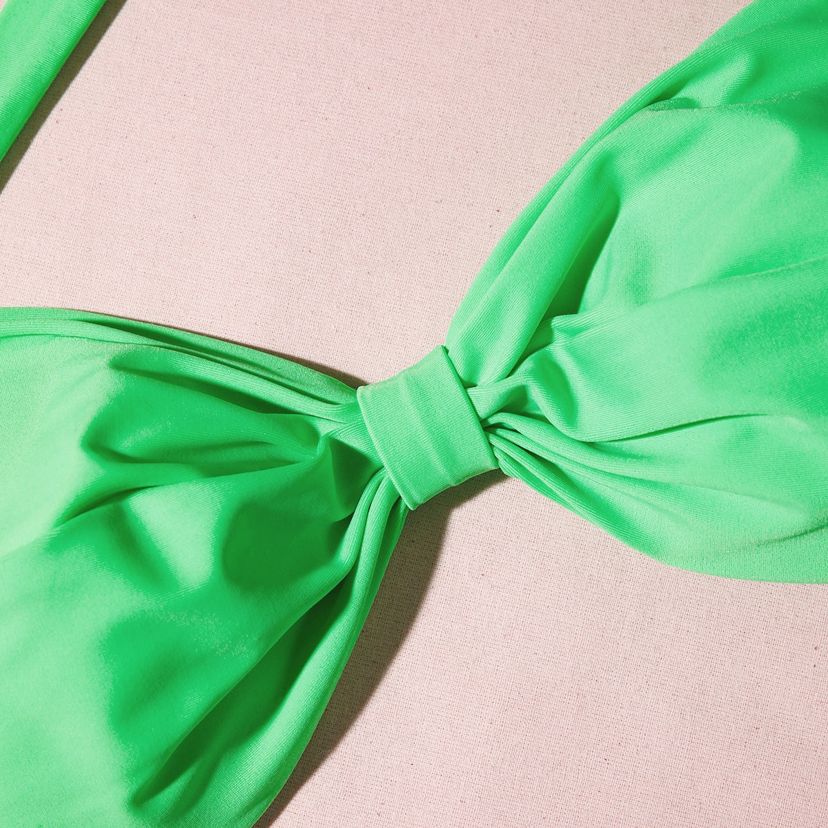 Green Twist Front Bikini Top - 4