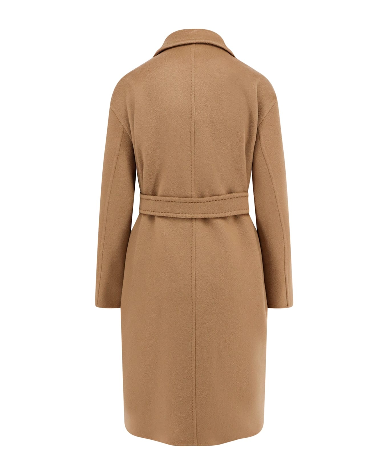 'melinda' Beige Cashmere Coat - 2