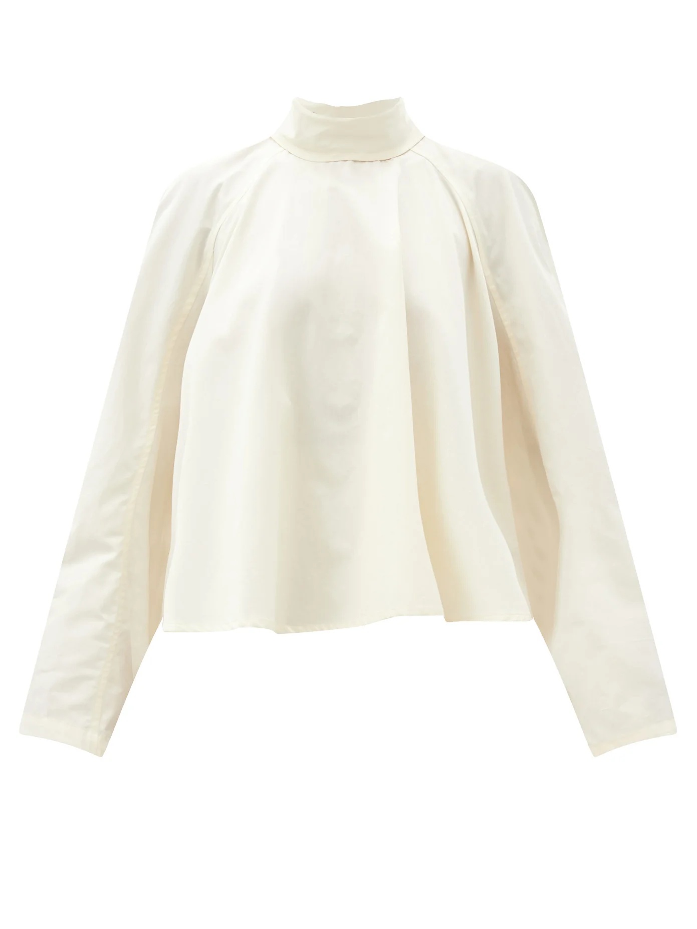 Buttoned-back cotton-poplin shirt - 1