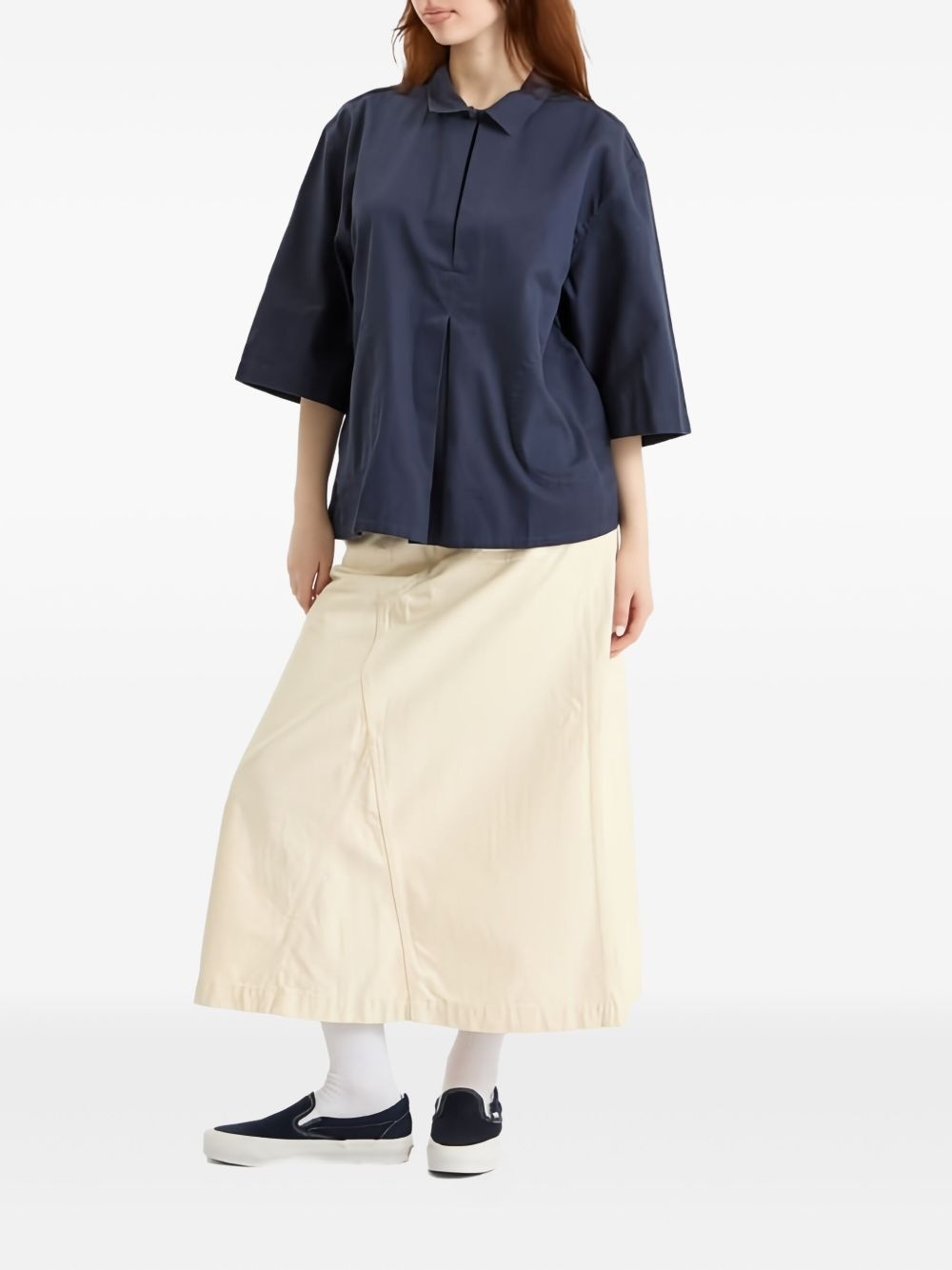 short-sleeve linen polo shirt - 3