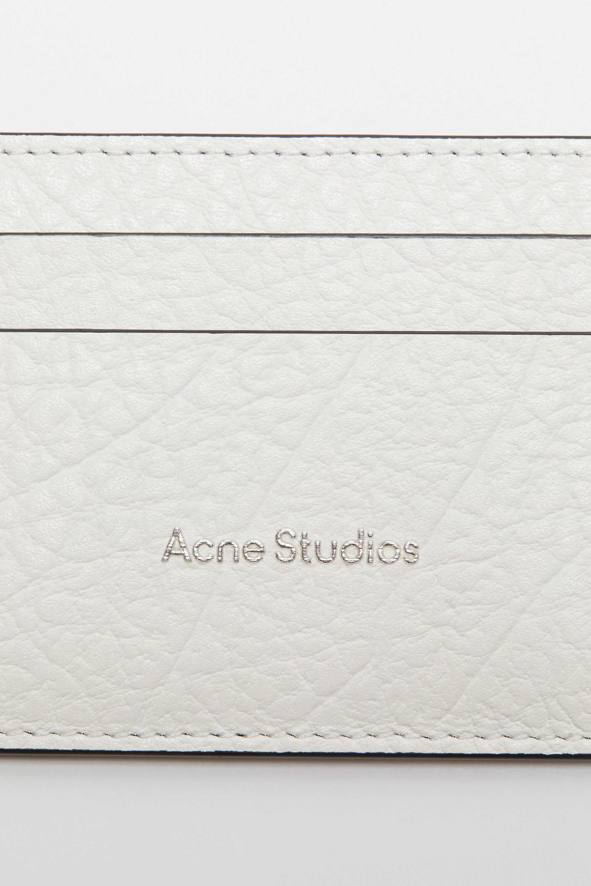 Leather card holder - White - 5