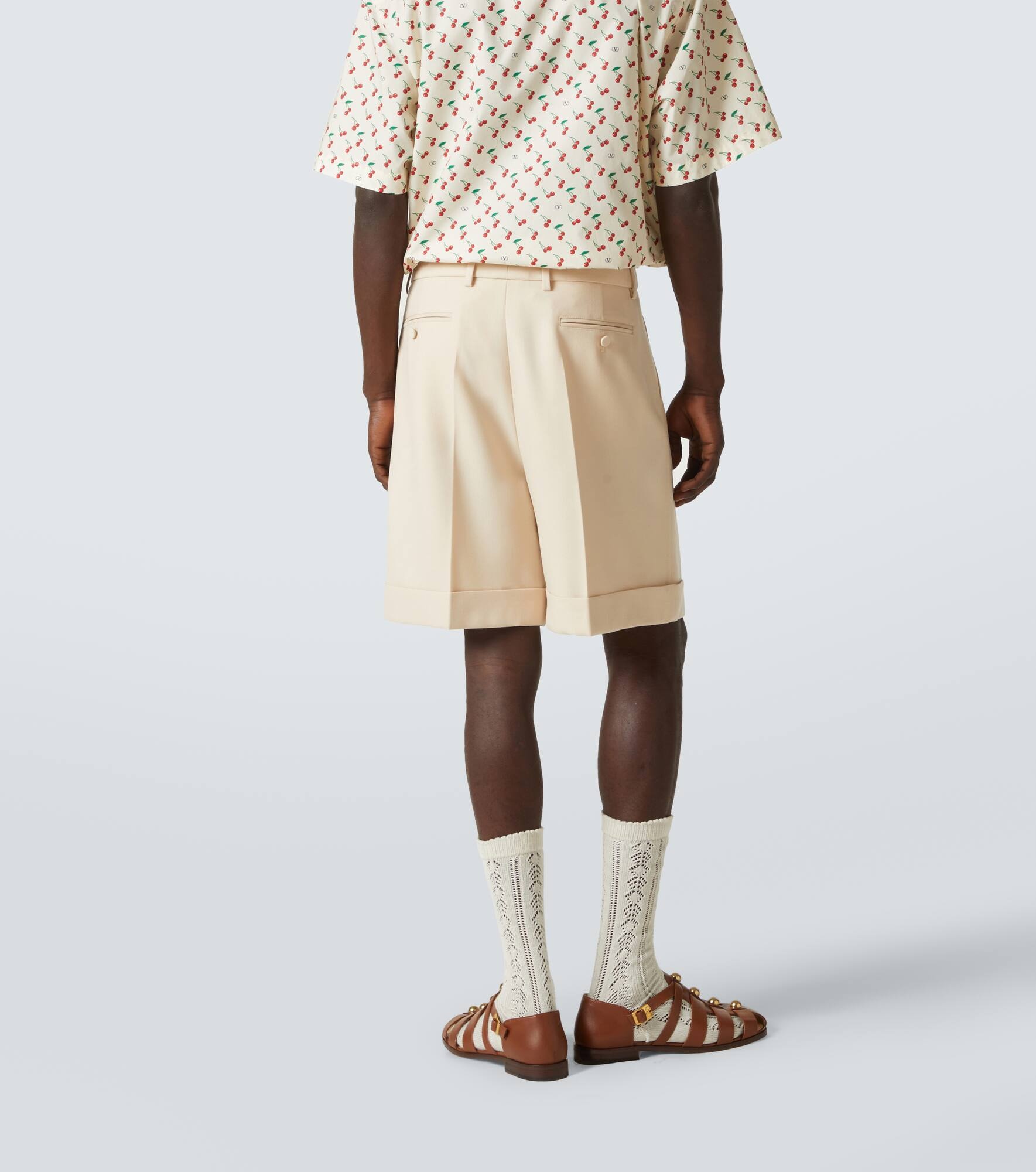 Wool gabardine Bermuda shorts - 4
