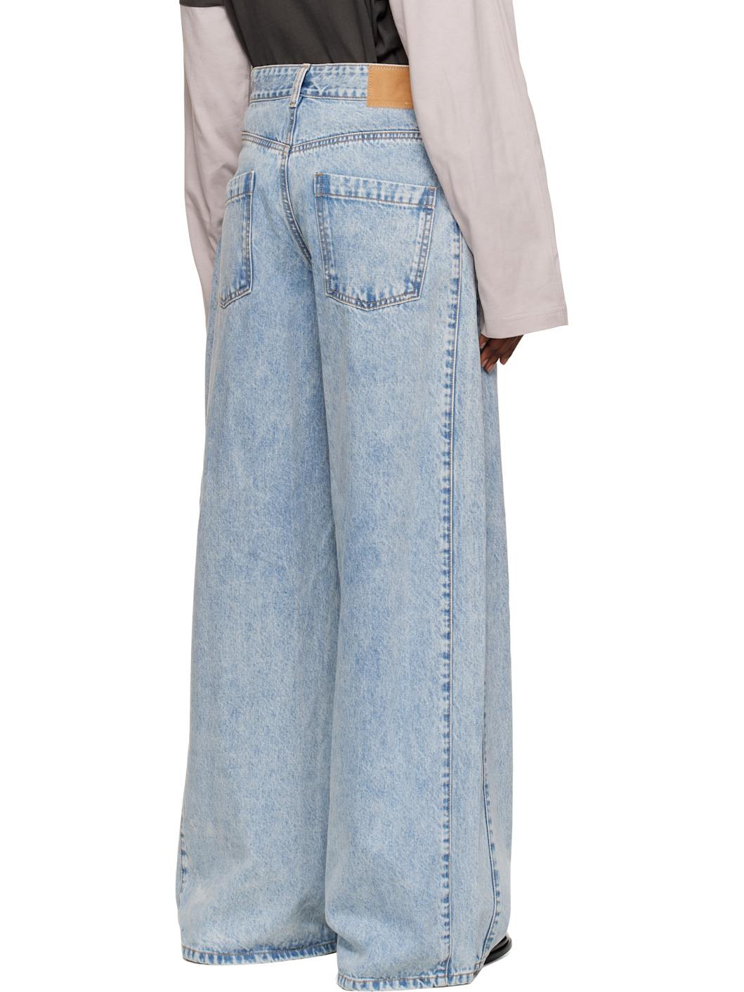 Blue Oversized Low-Rise Jeans - 3