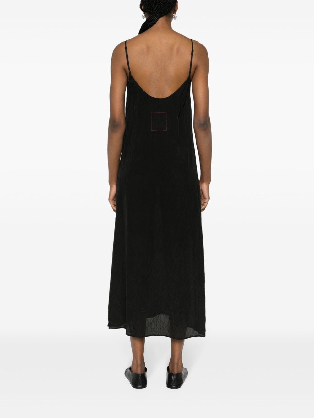 crinkled midi dress - 4
