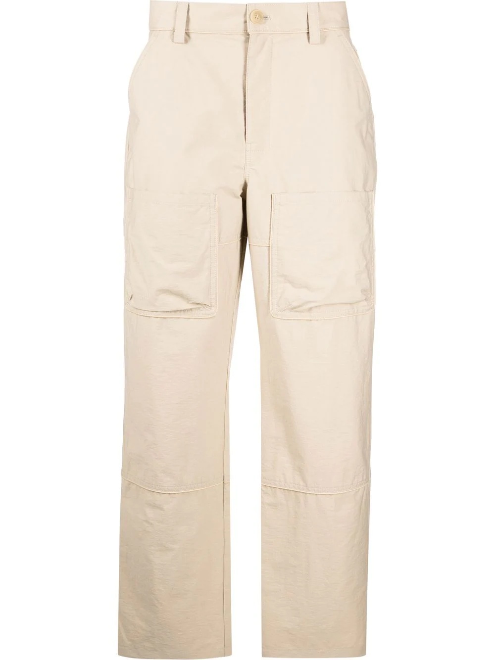 multi-pocket straight-leg trousers - 1