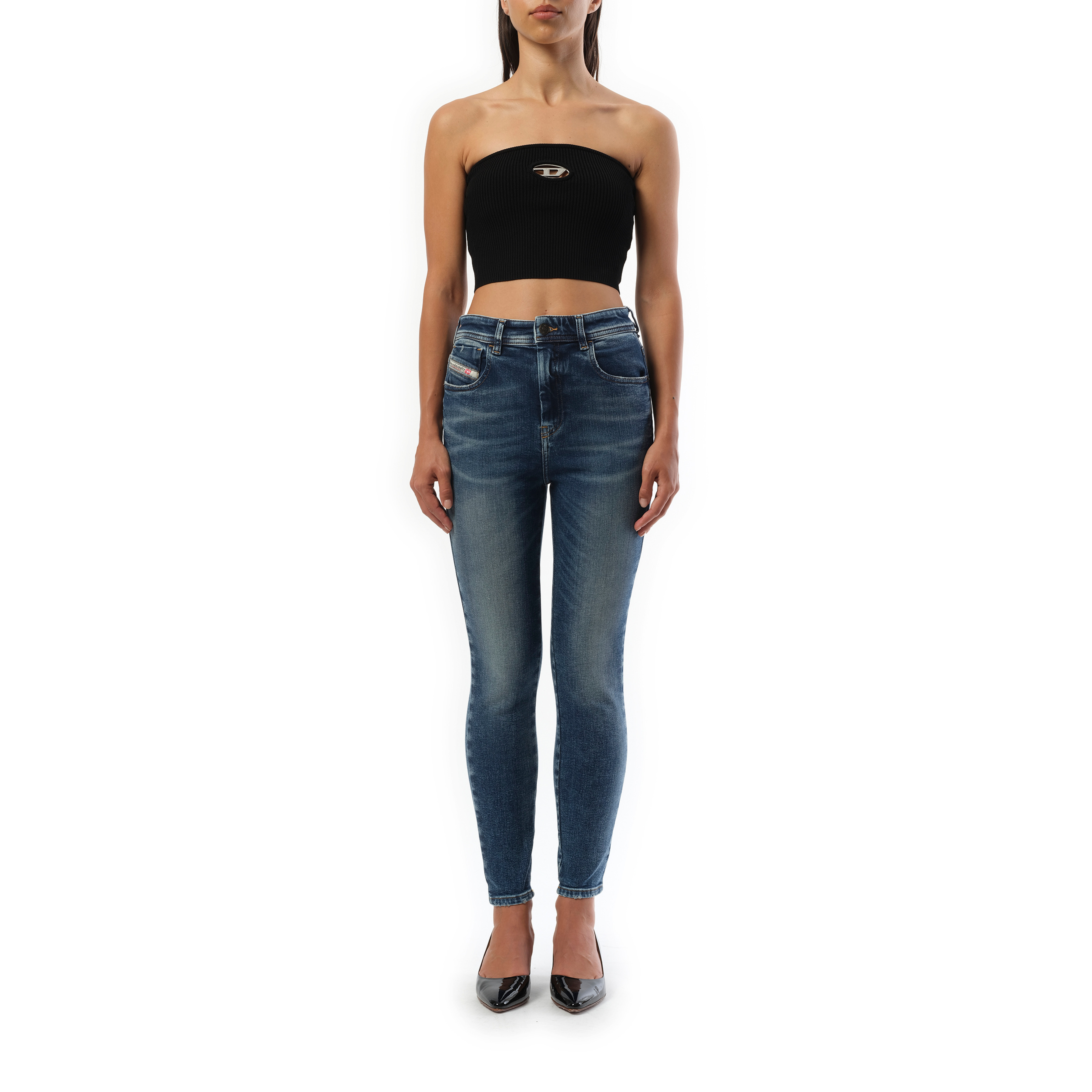 1984 Slandy High Jeans in Washed Indigo - 4