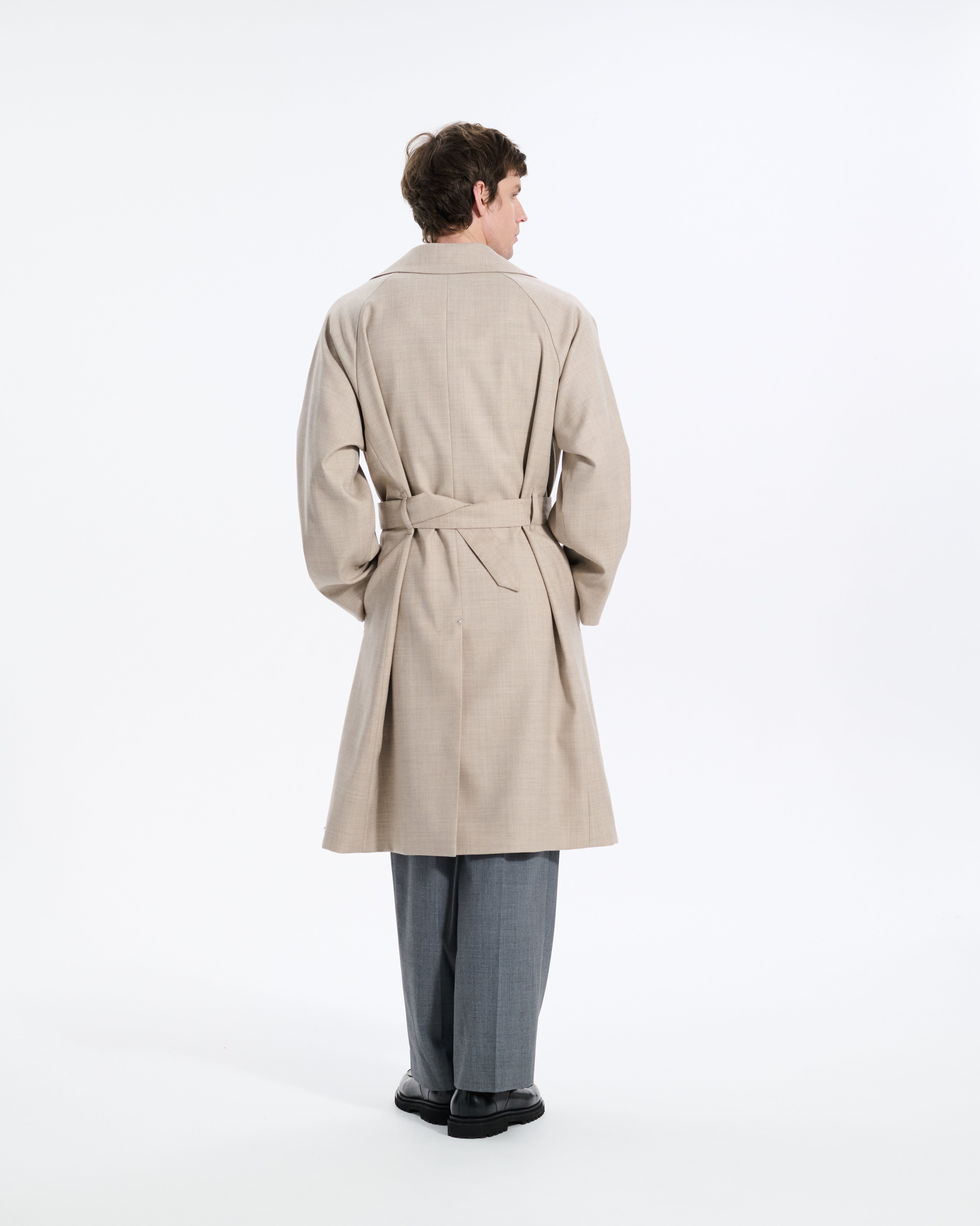 Laggan Belted Wool Gabardine Trench Coat - 3